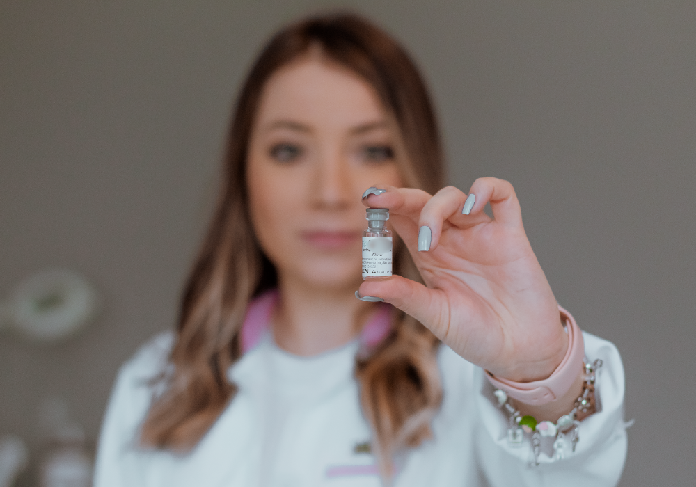 injector holding vial of dermal fillers in Canton